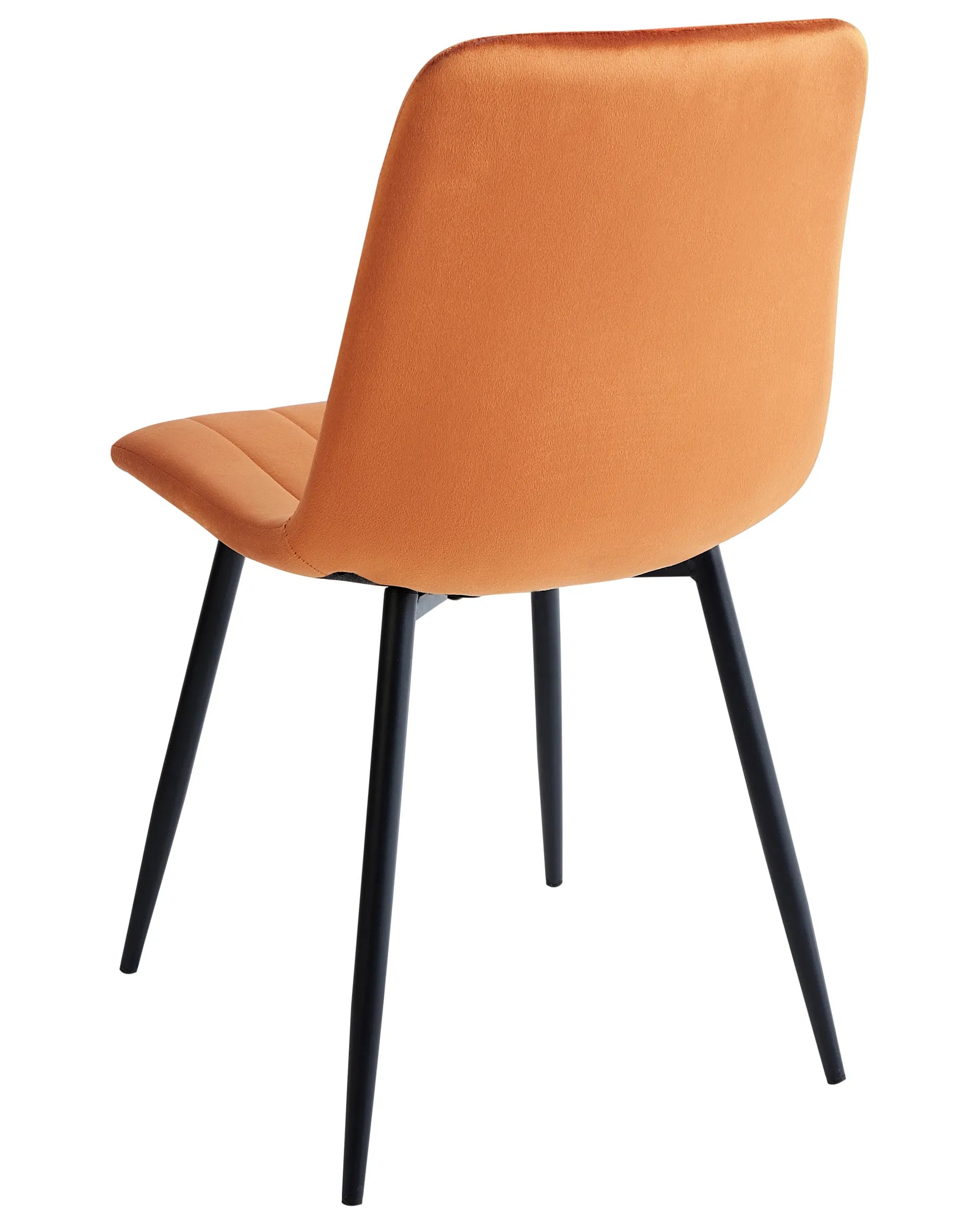 Set of 4 Dining Chairs KALISPELL Velvet Orange