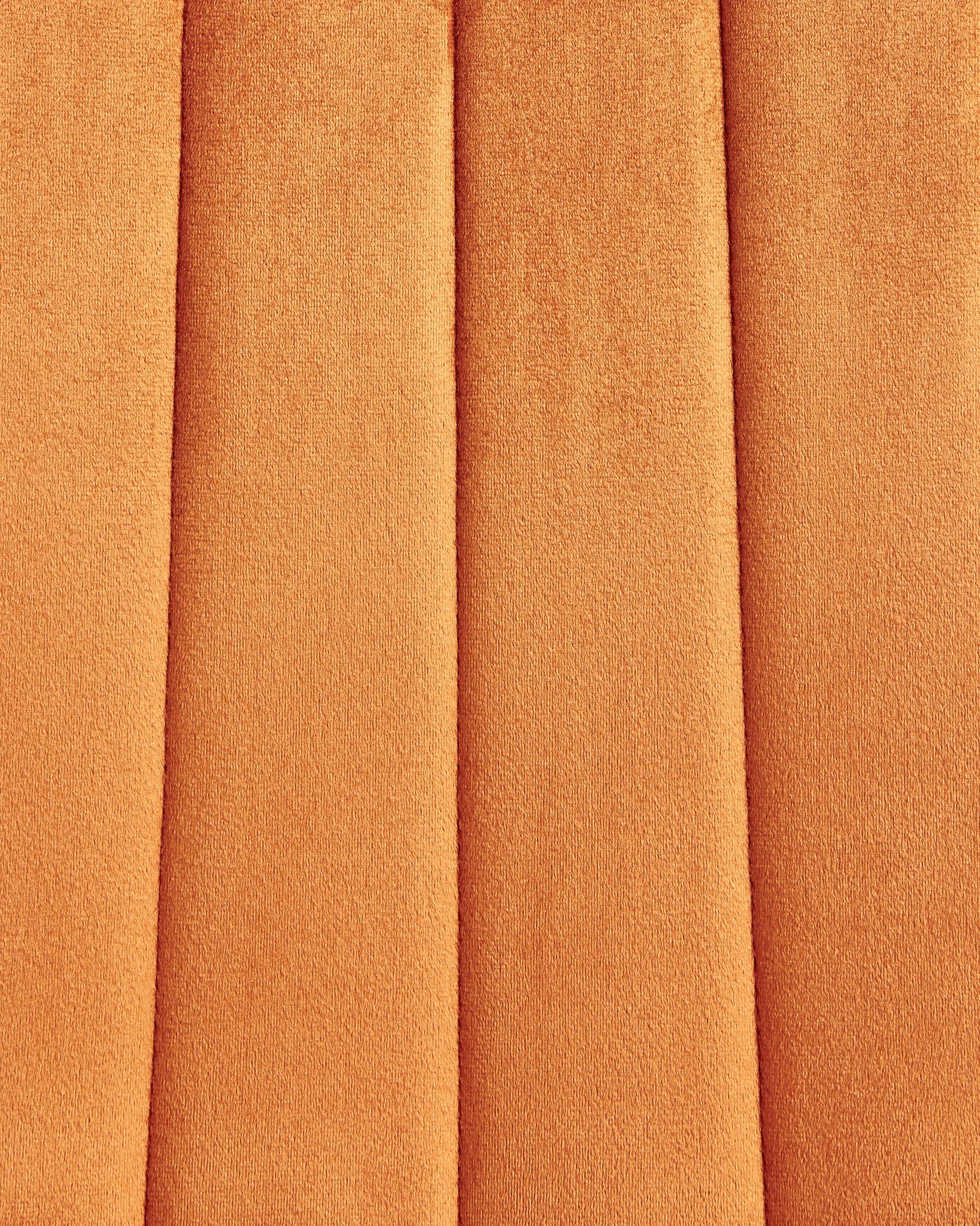 Set of 4 Dining Chairs KALISPELL Velvet Orange