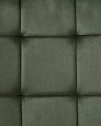 Set of 4 Dining Chairs POWELL Velvet Olive Green
