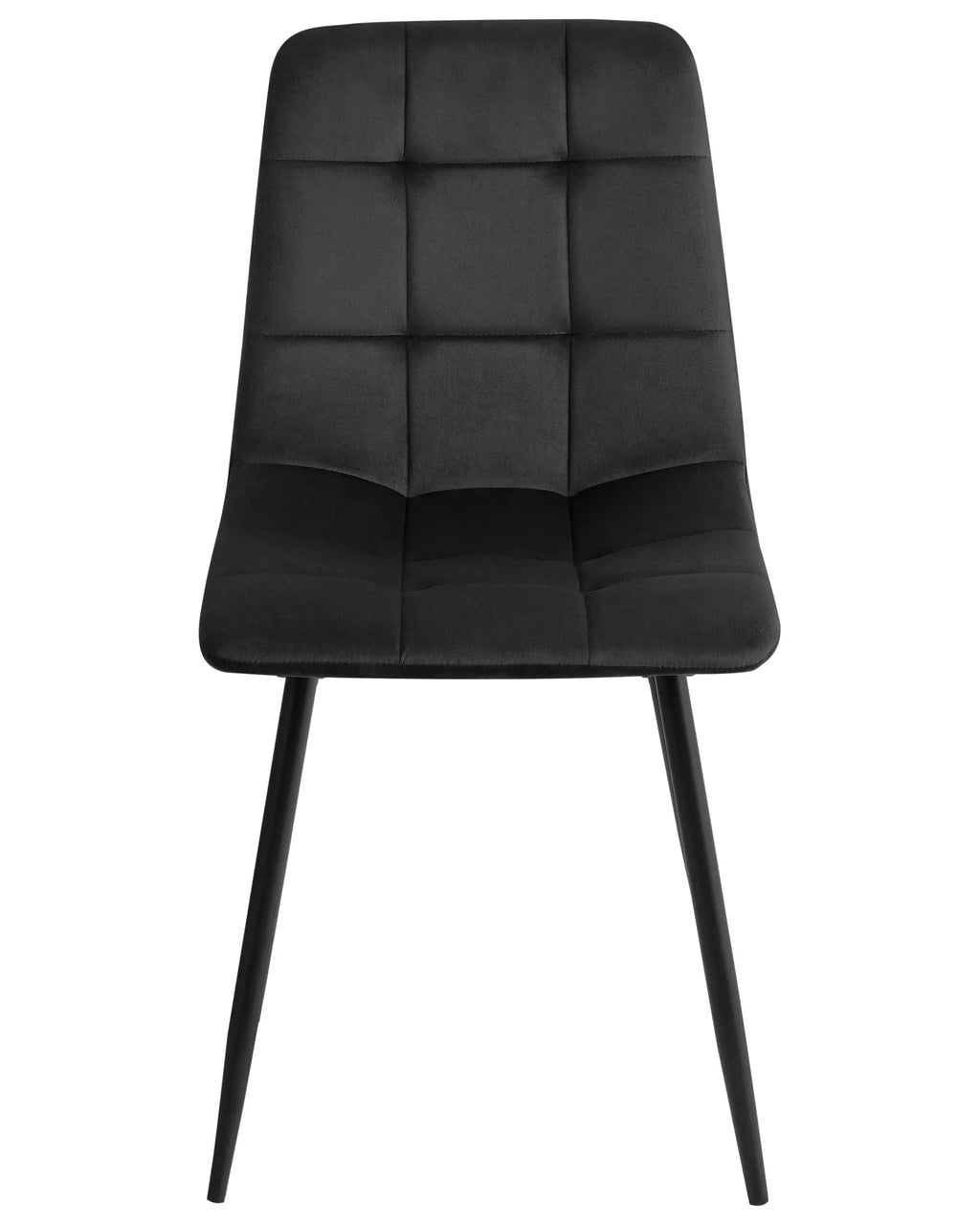 Set of 4 Dining Chairs POWELL Velvet Black