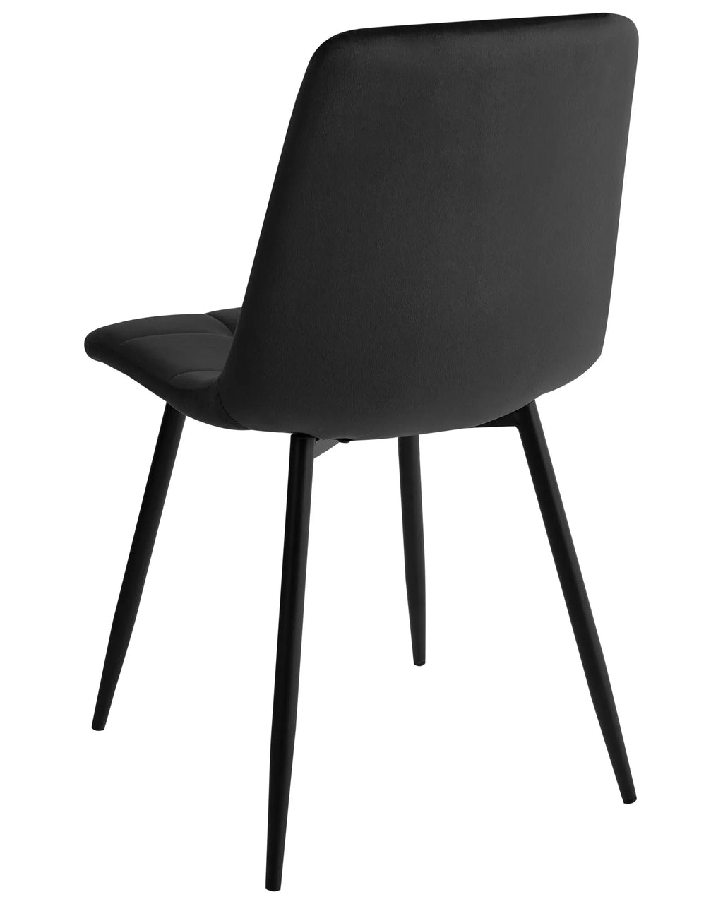 Set of 4 Dining Chairs POWELL Velvet Black