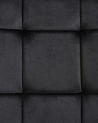 Set of 4 Dining Chairs POWELL Velvet Black