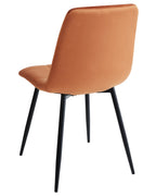 Set of 4 Dining Chairs POWELL Velvet Orange