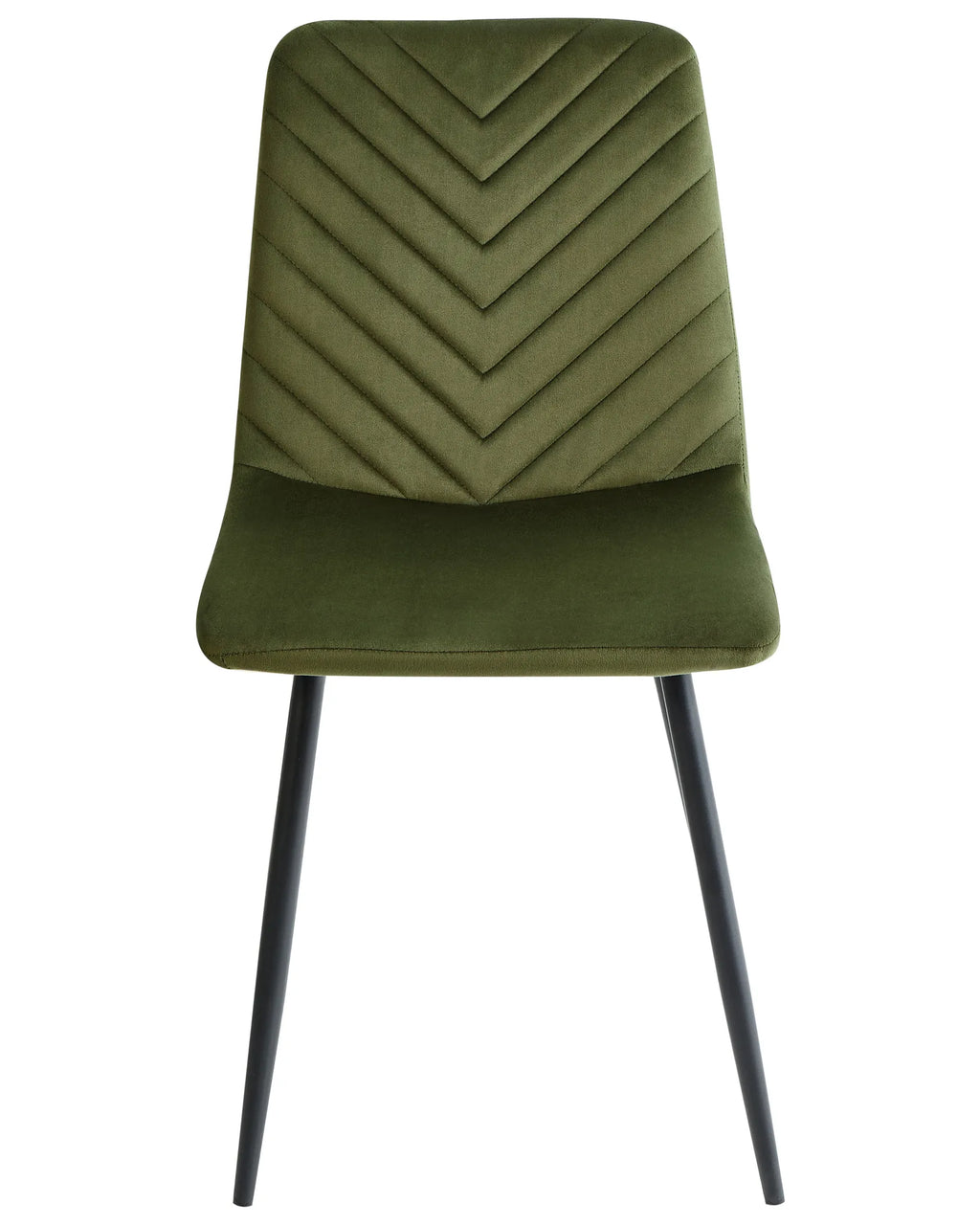 Set of 4 Dining Chairs HAVRE Velvet Olive Green