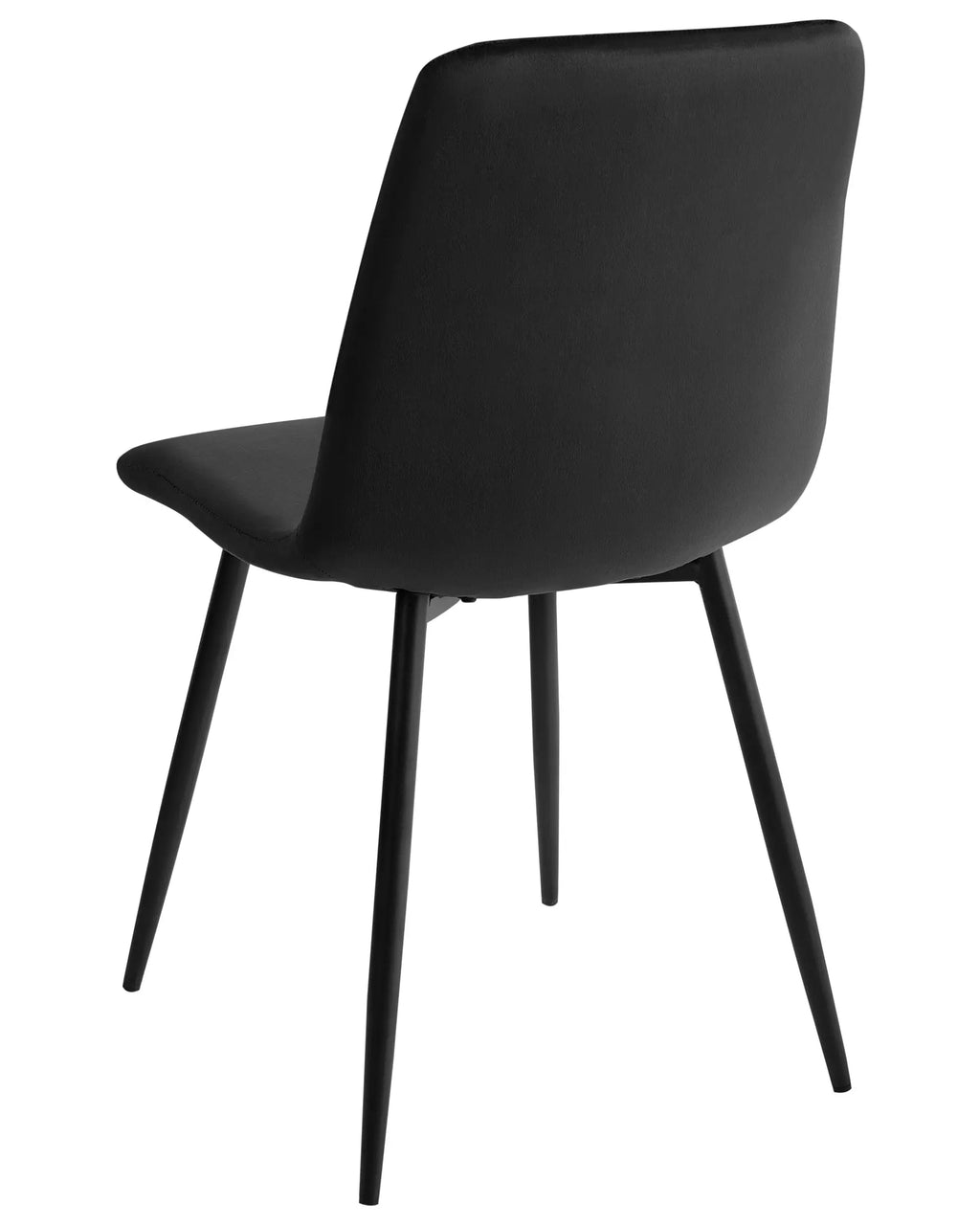 Set of 4 Dining Chairs HAVRE Velvet Black