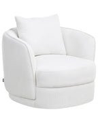 Swivel Armchair ANDALEN Fabric Off-White