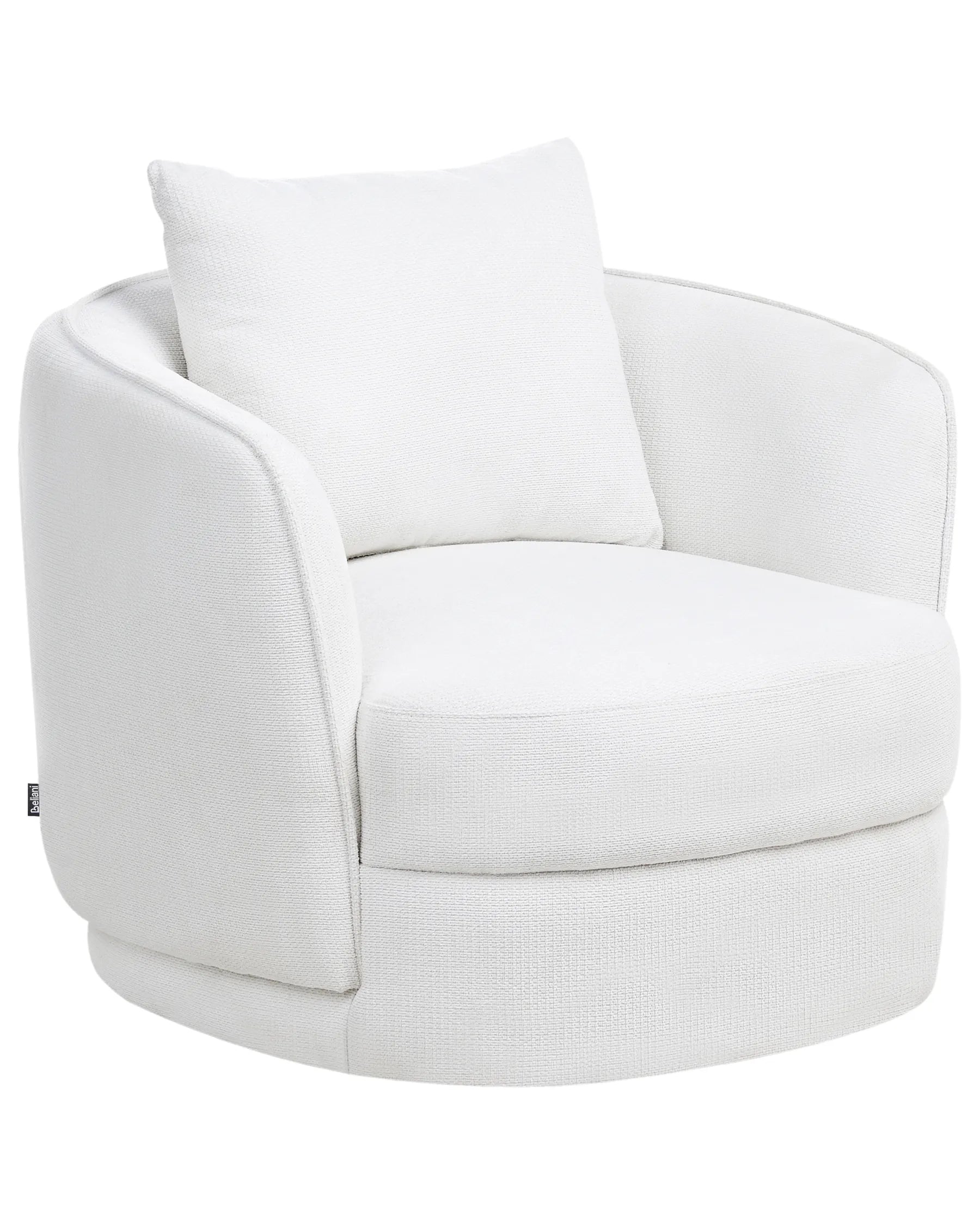 Swivel Armchair ANDALEN Fabric Off-White