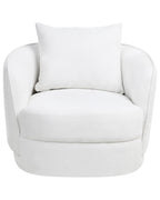 Swivel Armchair ANDALEN Fabric Off-White
