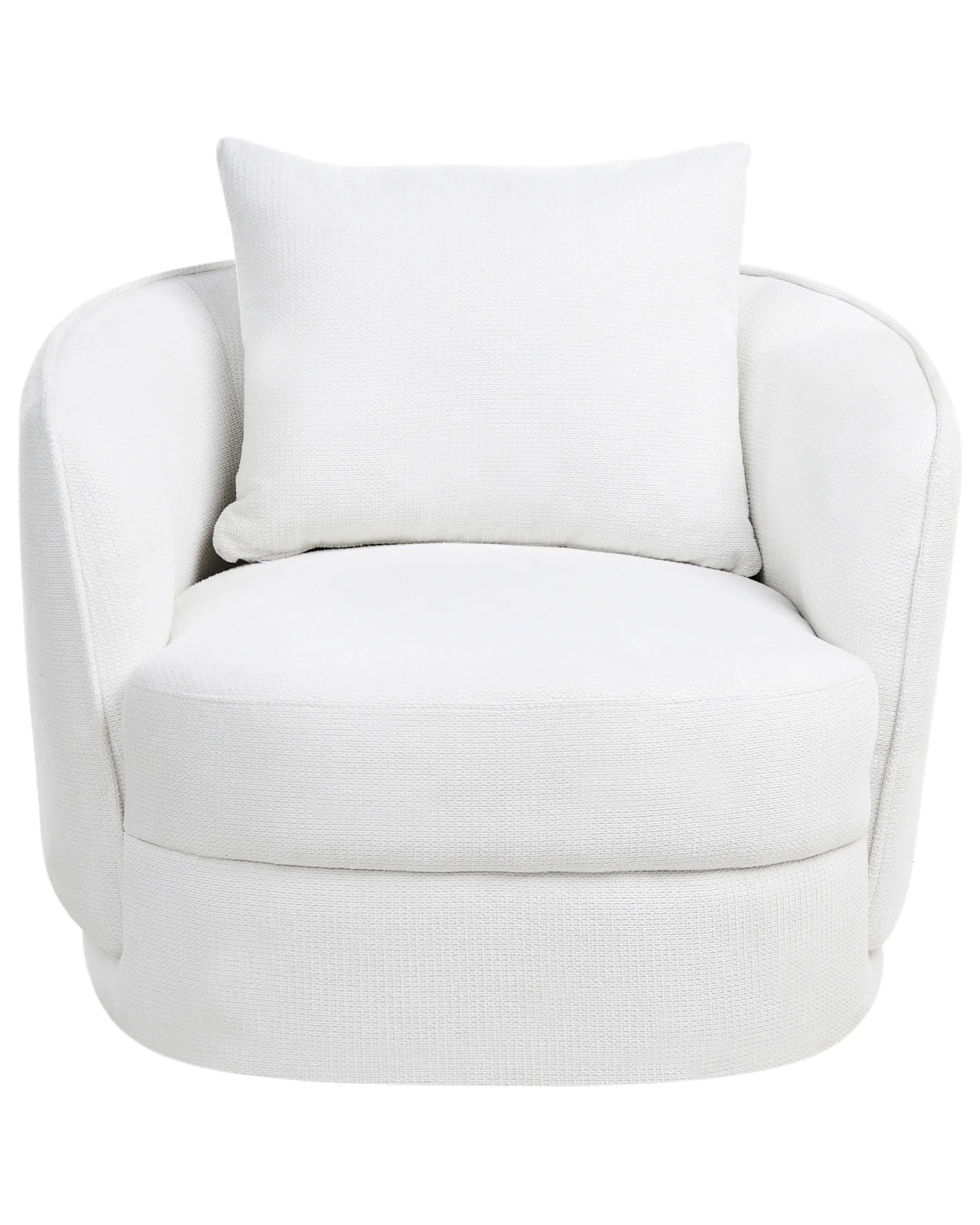 Swivel Armchair ANDALEN Fabric Off-White