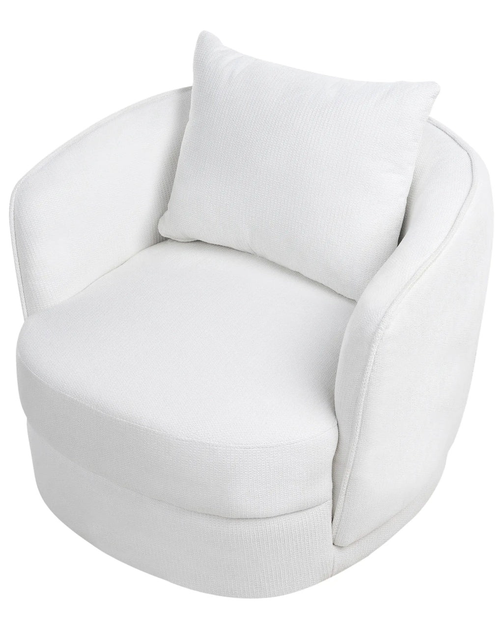 Swivel Armchair ANDALEN Fabric Off-White