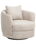 Swivel Armchair ANDALEN Fabric Light Beige