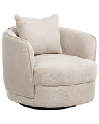 Swivel Armchair ANDALEN Fabric Light Beige