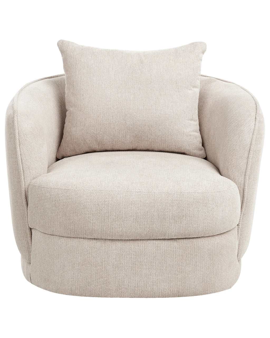 Swivel Armchair ANDALEN Fabric Light Beige