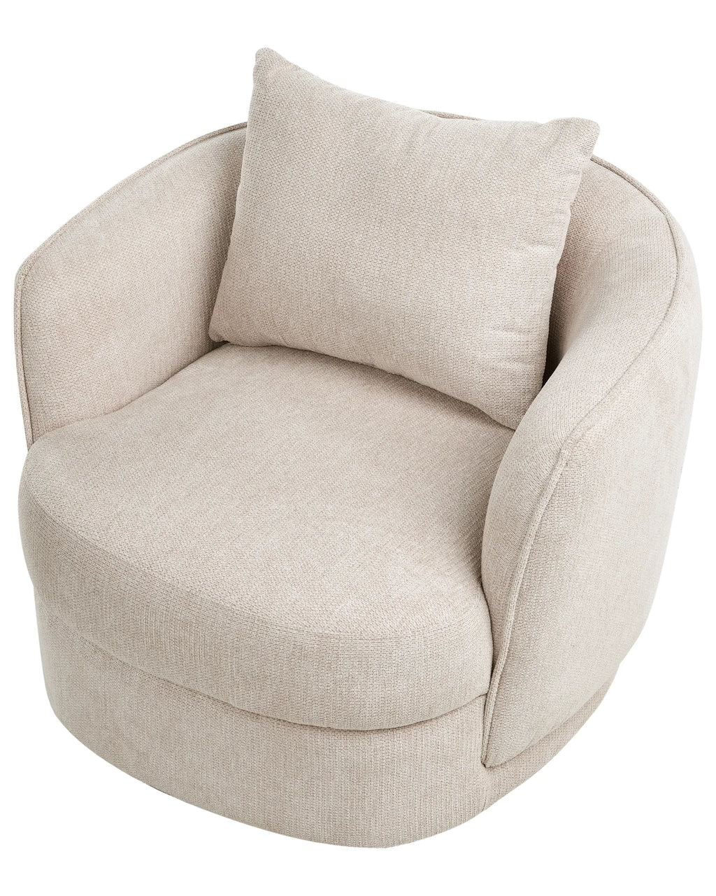 Swivel Armchair ANDALEN Fabric Light Beige