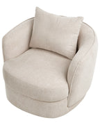 Swivel Armchair ANDALEN Fabric Light Beige