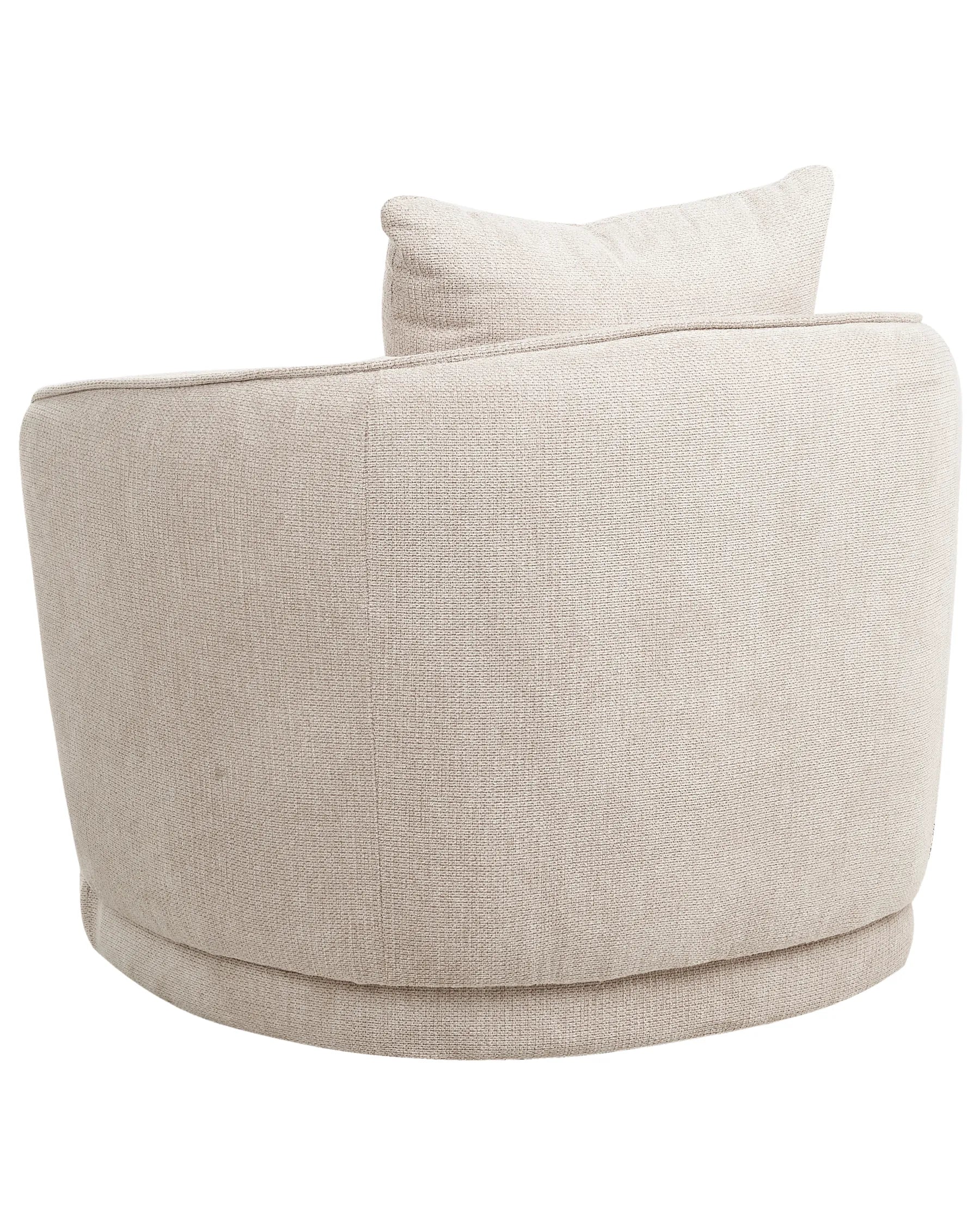 Swivel Armchair ANDALEN Fabric Light Beige