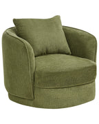 Swivel Armchair ANDALEN Fabric Green