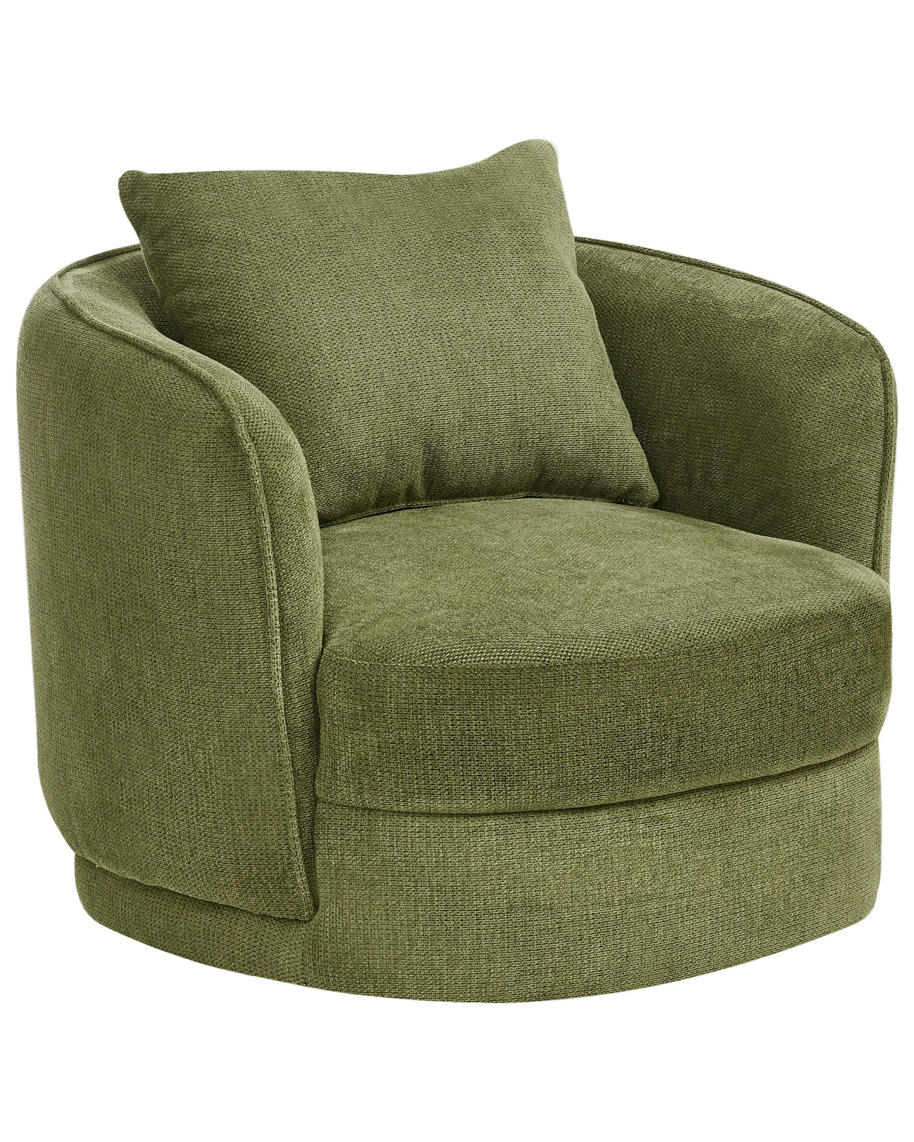 Swivel Armchair ANDALEN Fabric Green