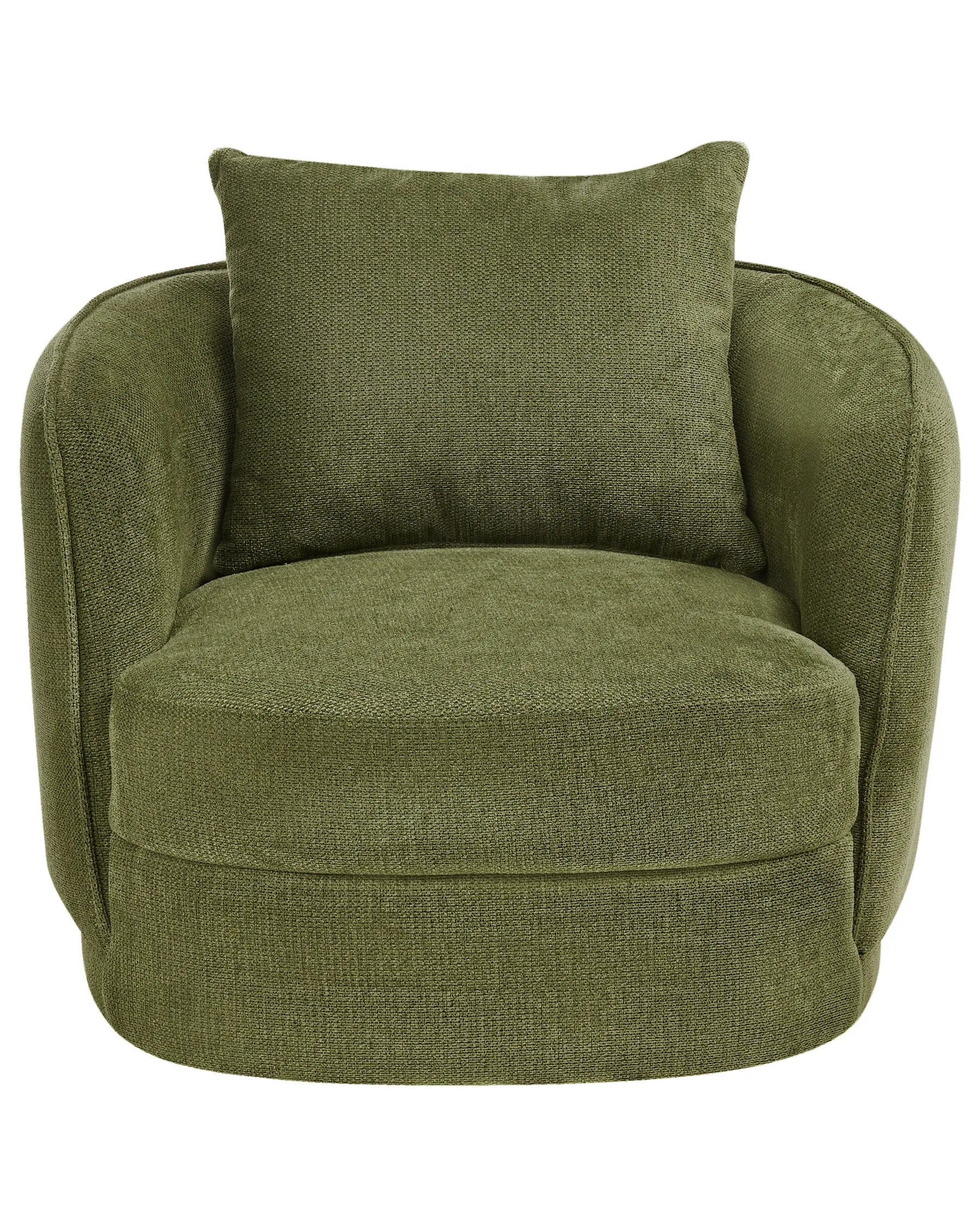 Swivel Armchair ANDALEN Fabric Green
