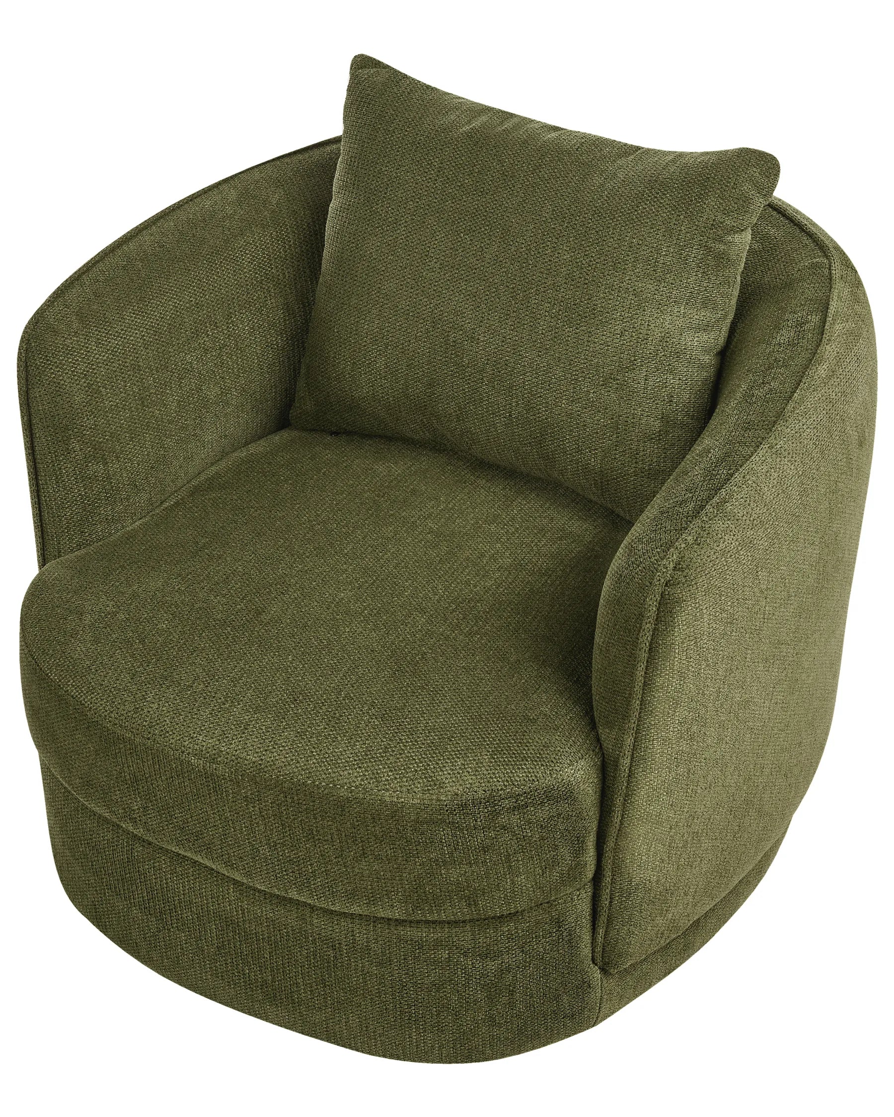 Swivel Armchair ANDALEN Fabric Green