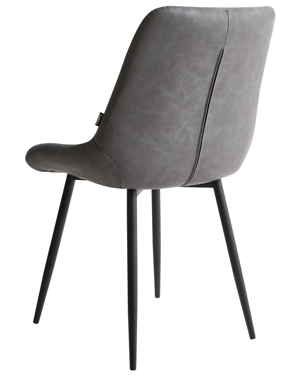 Set of 2 Dining Chairs MELROSE Faux Leather Grey