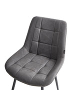 Set of 2 Dining Chairs MELROSE Faux Leather Grey