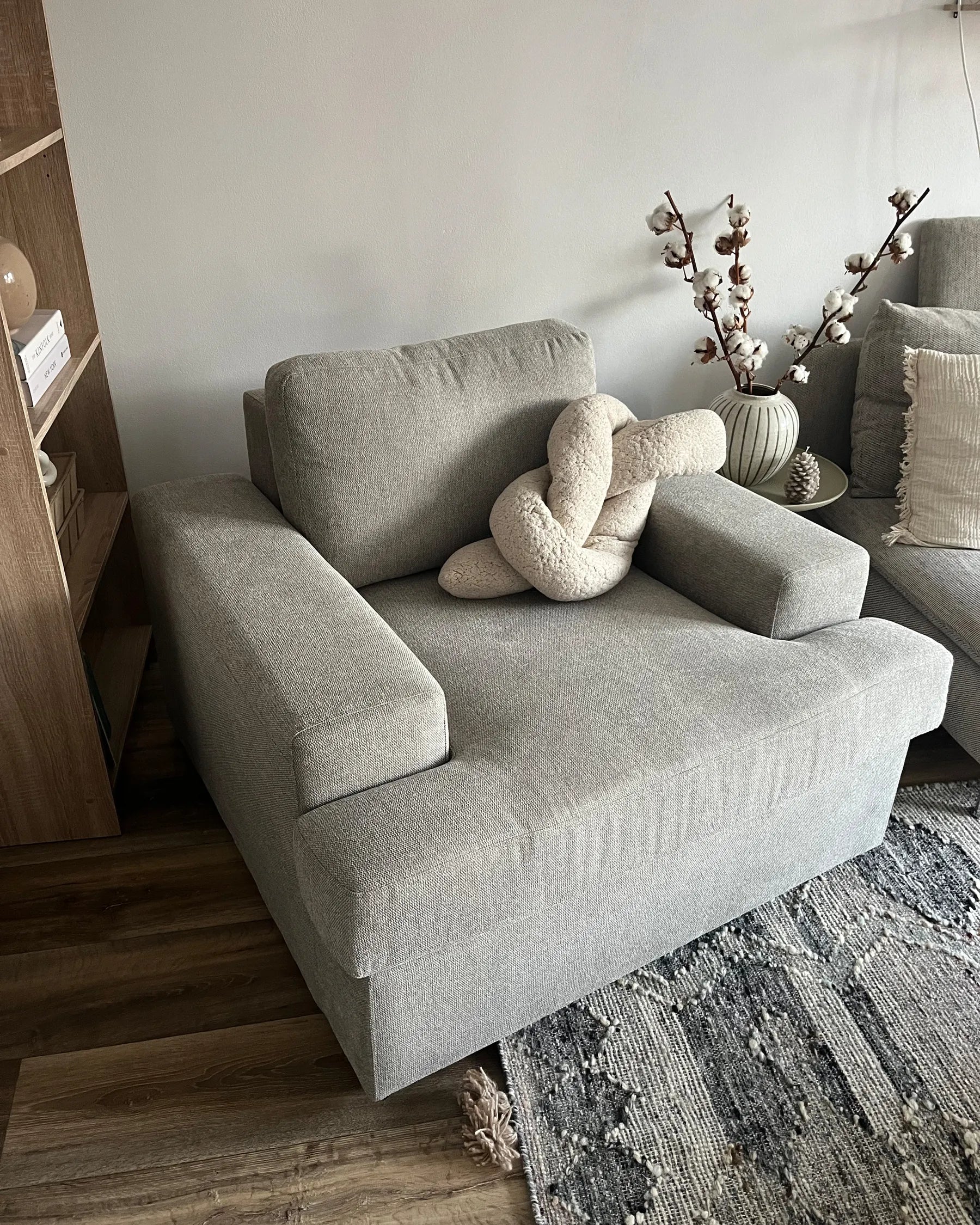 Armchair ALLA Fabric Light Grey
