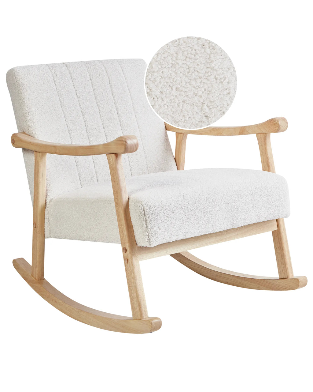 Rocking Chair LEKNES Boucle Off-White