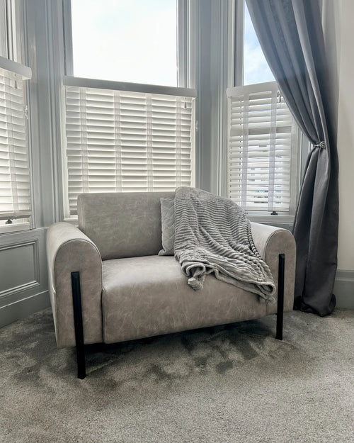 Armchair ASKIM Fabric Light Grey