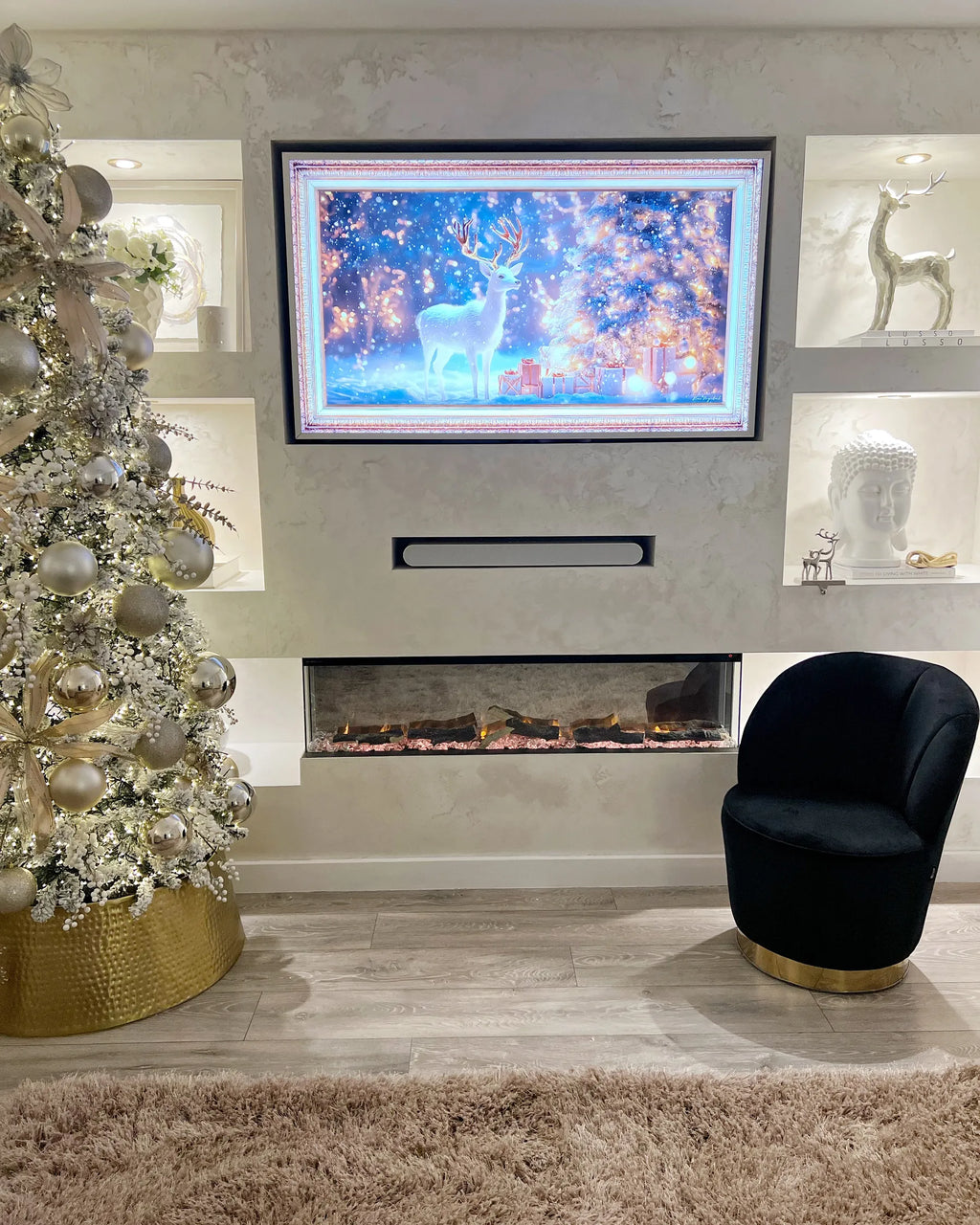 Armchair ALBY Velvet Black