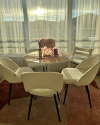 Set of 2 Dining Chairs ONAGA Boucle White
