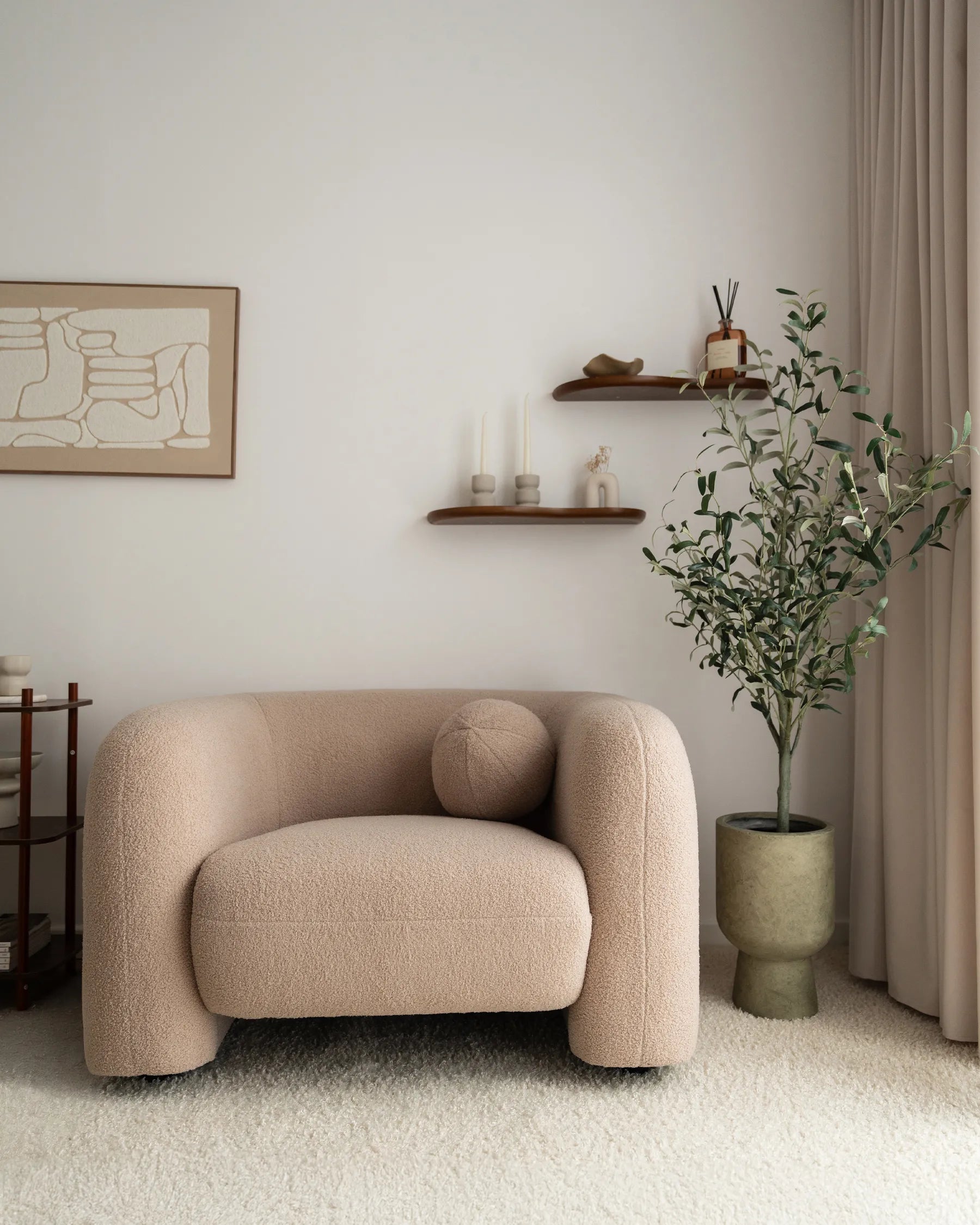 Armchair LEIREN Boucle Beige