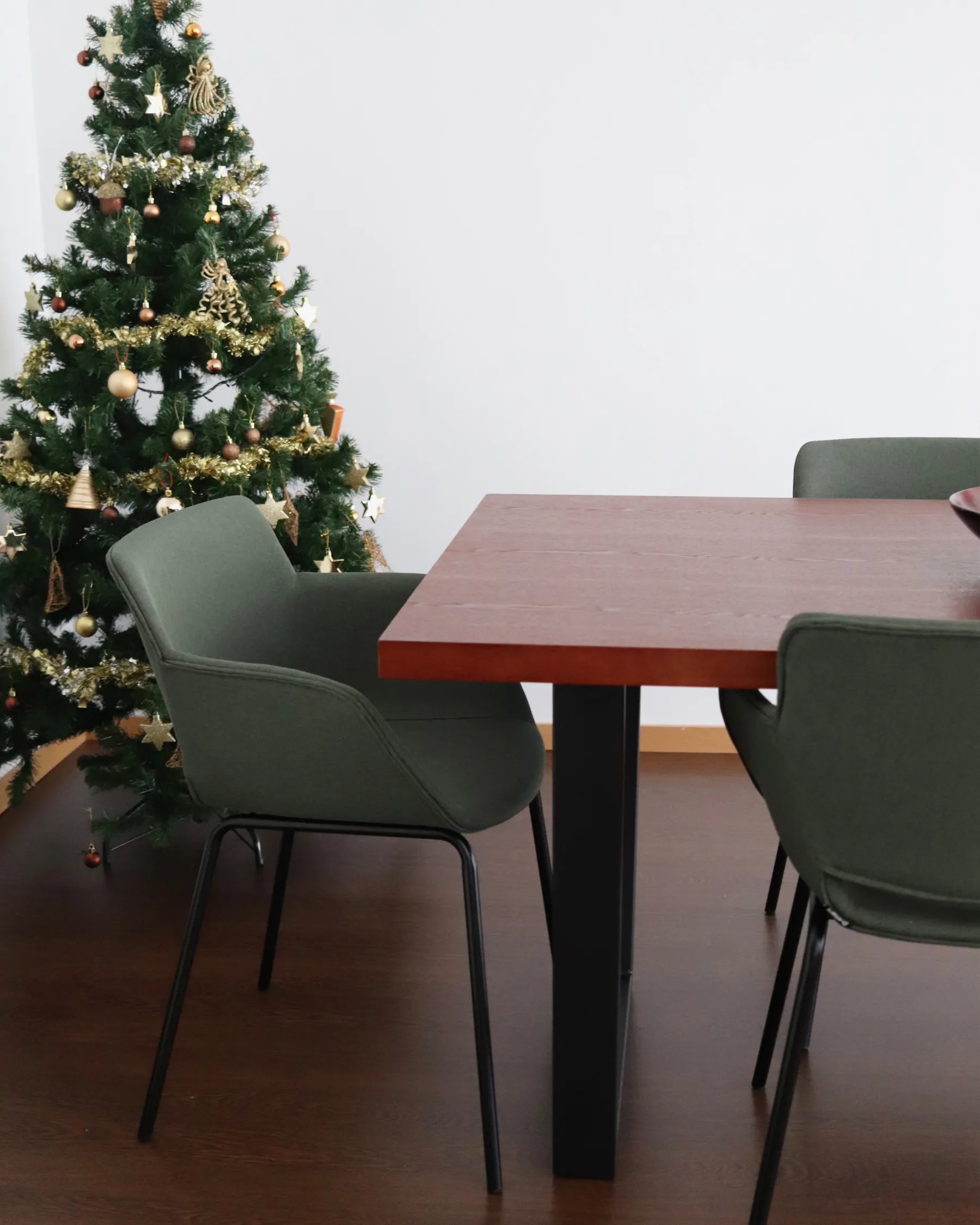 Set of 2 Dining Chairs AXTEL Fabric Green