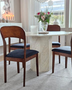 Set of 2 Dining Chairs ALVIN Wood Dark Brown