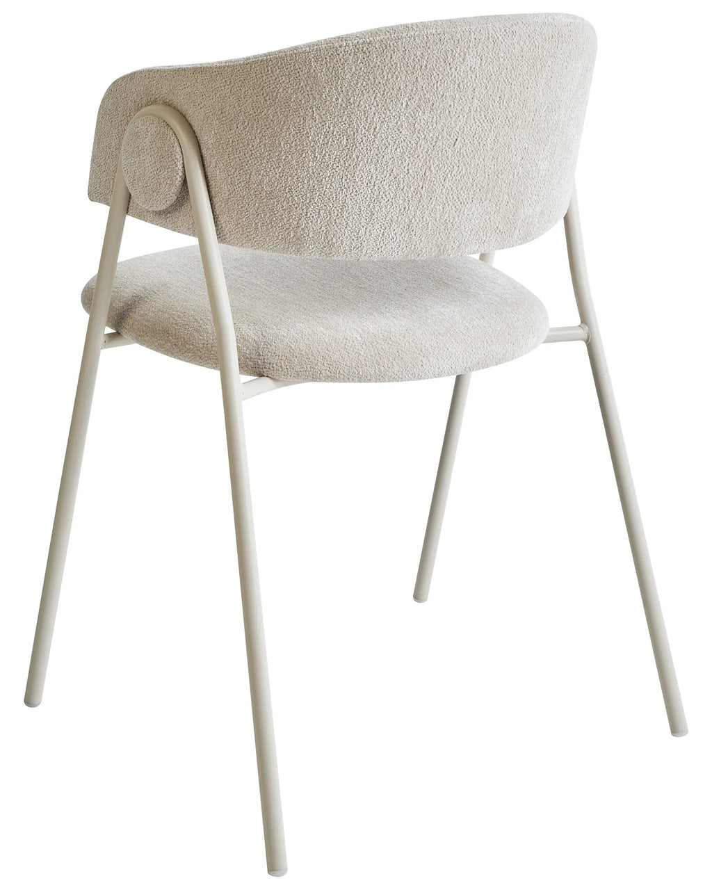 Set of 2 Dining Chairs ALANSON Chenille Light Beige