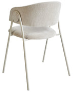 Set of 2 Dining Chairs ALANSON Chenille Light Beige