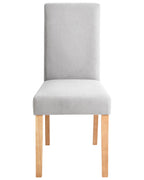 Set of 2 Dining Chairs BROADWAY Fabric Dark Grey