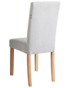 Set of 2 Dining Chairs BROADWAY Fabric Dark Grey