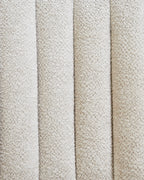 Set of 2 Dining Chairs IRINS Chenille Light Beige