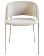 Set of 2 Dining Chairs SPRINGER Chenille Light Beige