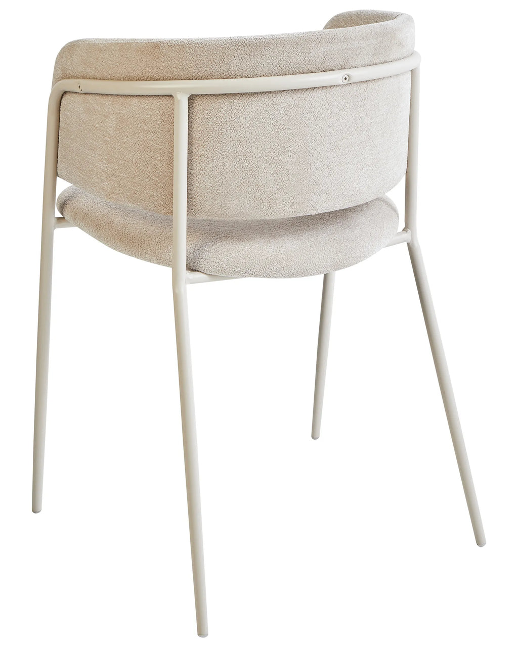 Set of 2 Dining Chairs SPRINGER Chenille Light Beige