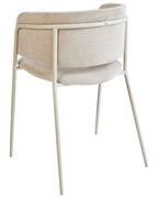 Set of 2 Dining Chairs SPRINGER Chenille Light Beige
