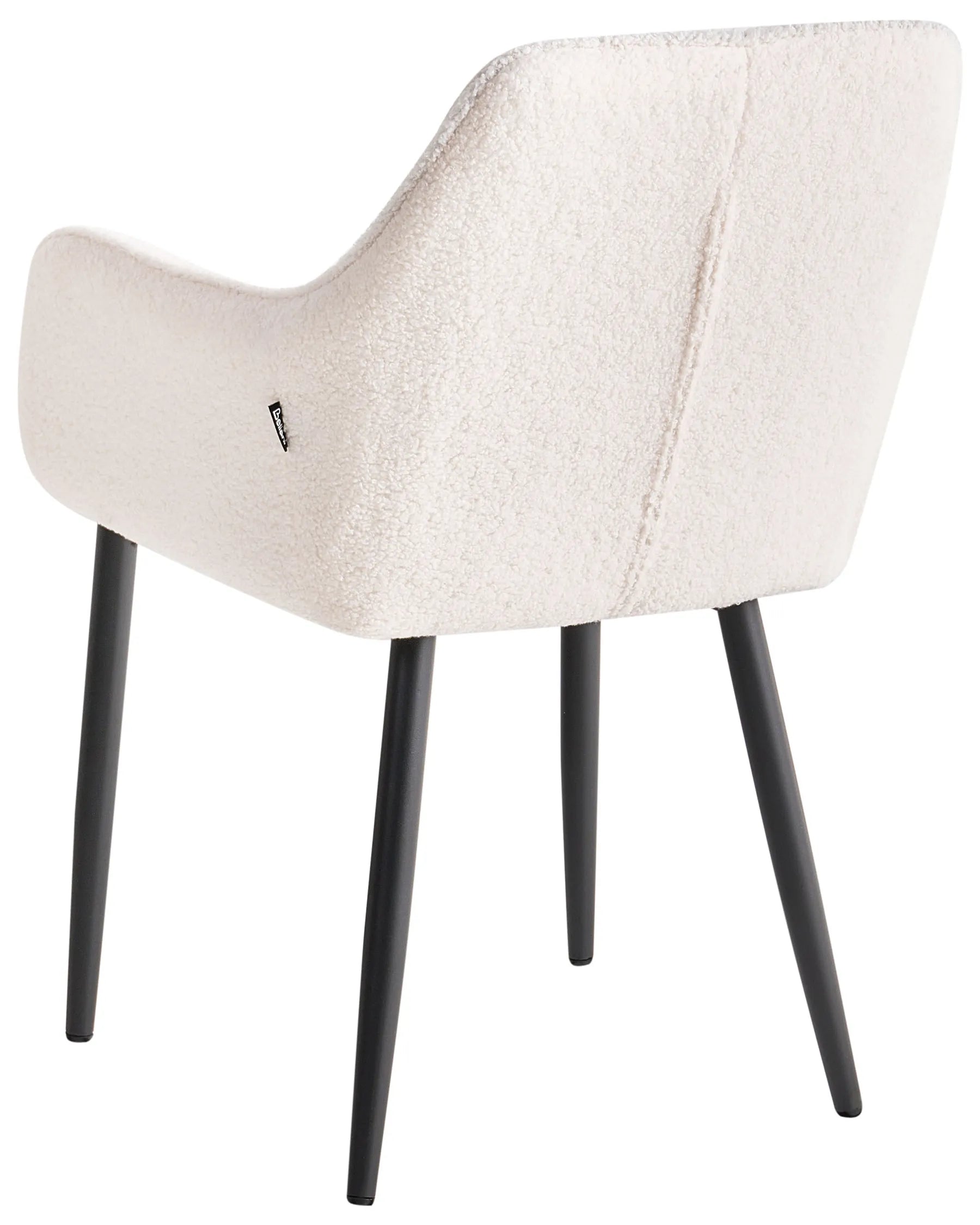 Set of 2 Dining Chairs ALDEN Boucle White