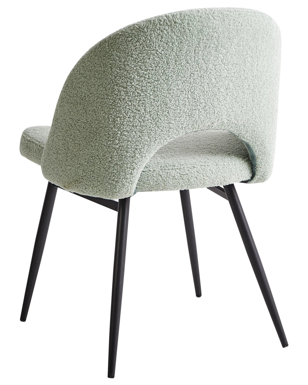 Set of 2 Dining Chairs ONAGA Boucle Light Green