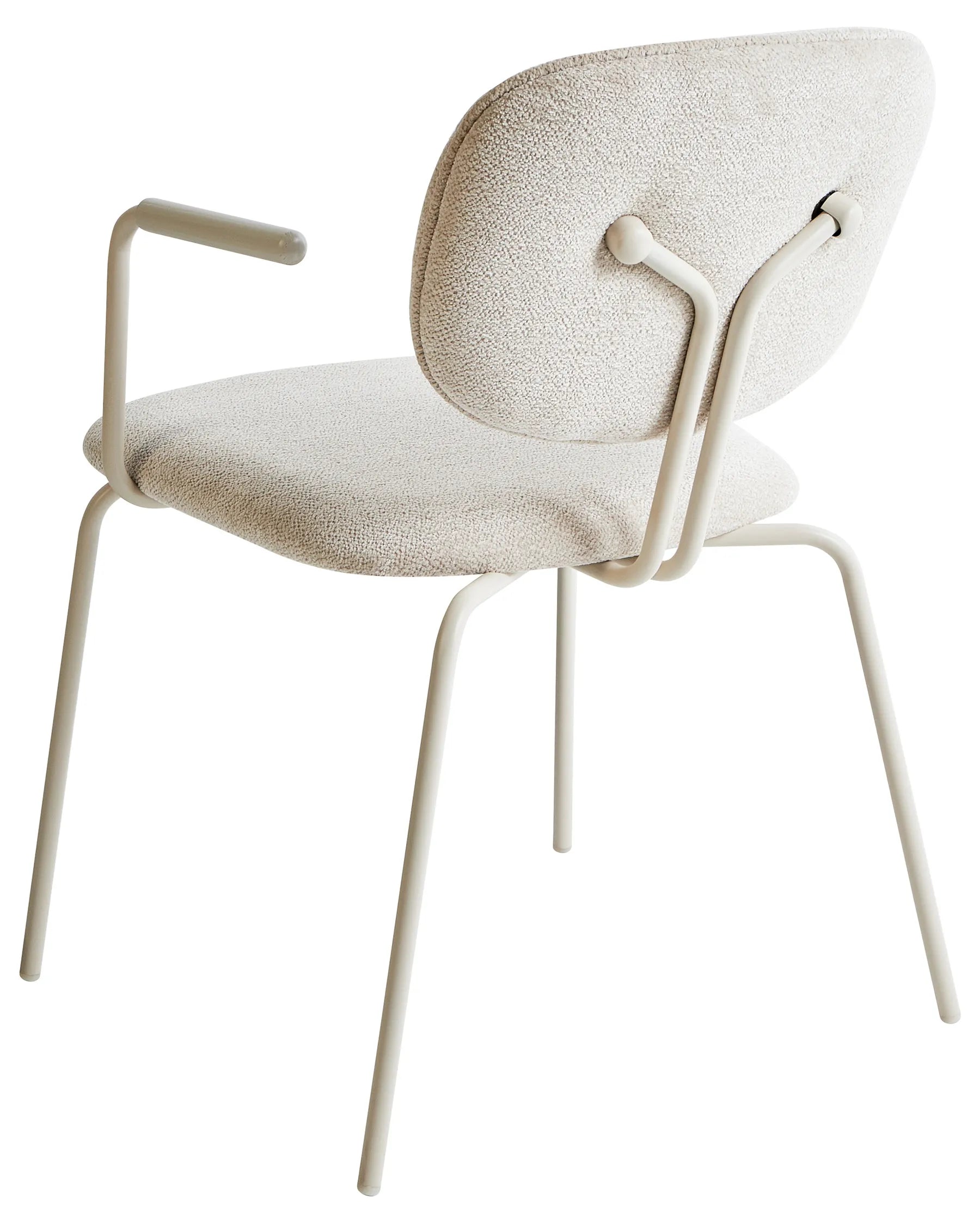 Set of 2 Dining Chairs CARILLE Chenille Light Beige