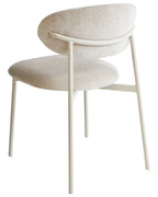Set of 2 Dining Chairs COWLEY Chenille Light Beige