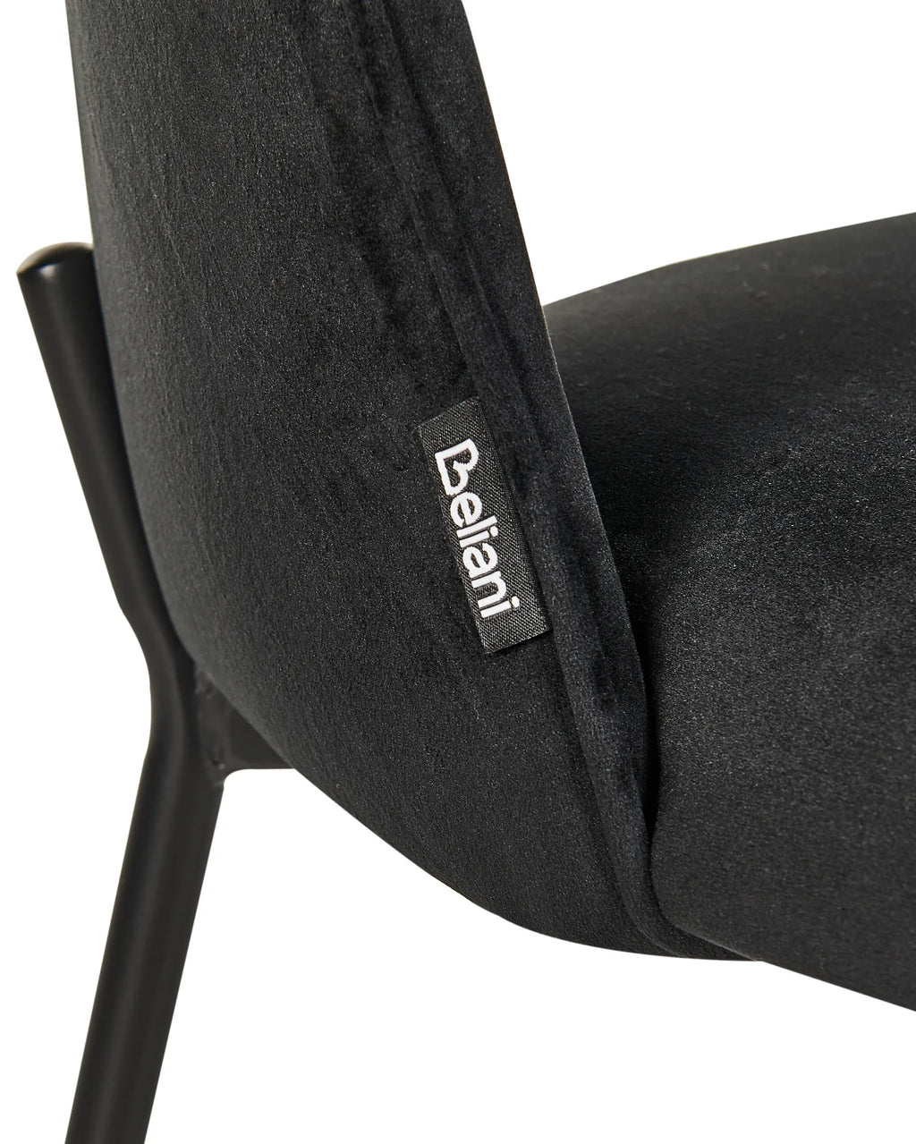 Set of 2 Dining Chairs COVELO Velvet Black