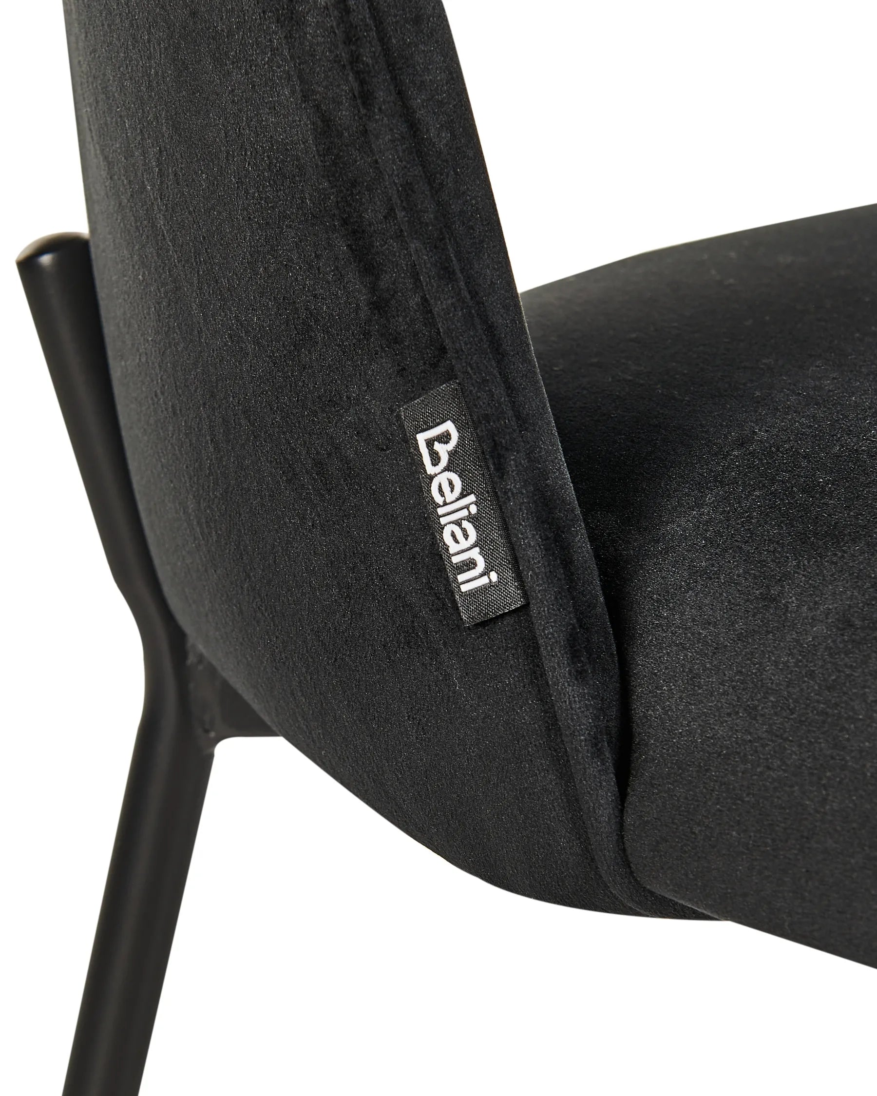 Set of 2 Dining Chairs COVELO Velvet Black