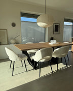 Set of 2 Dining Chairs ONAGA Boucle White