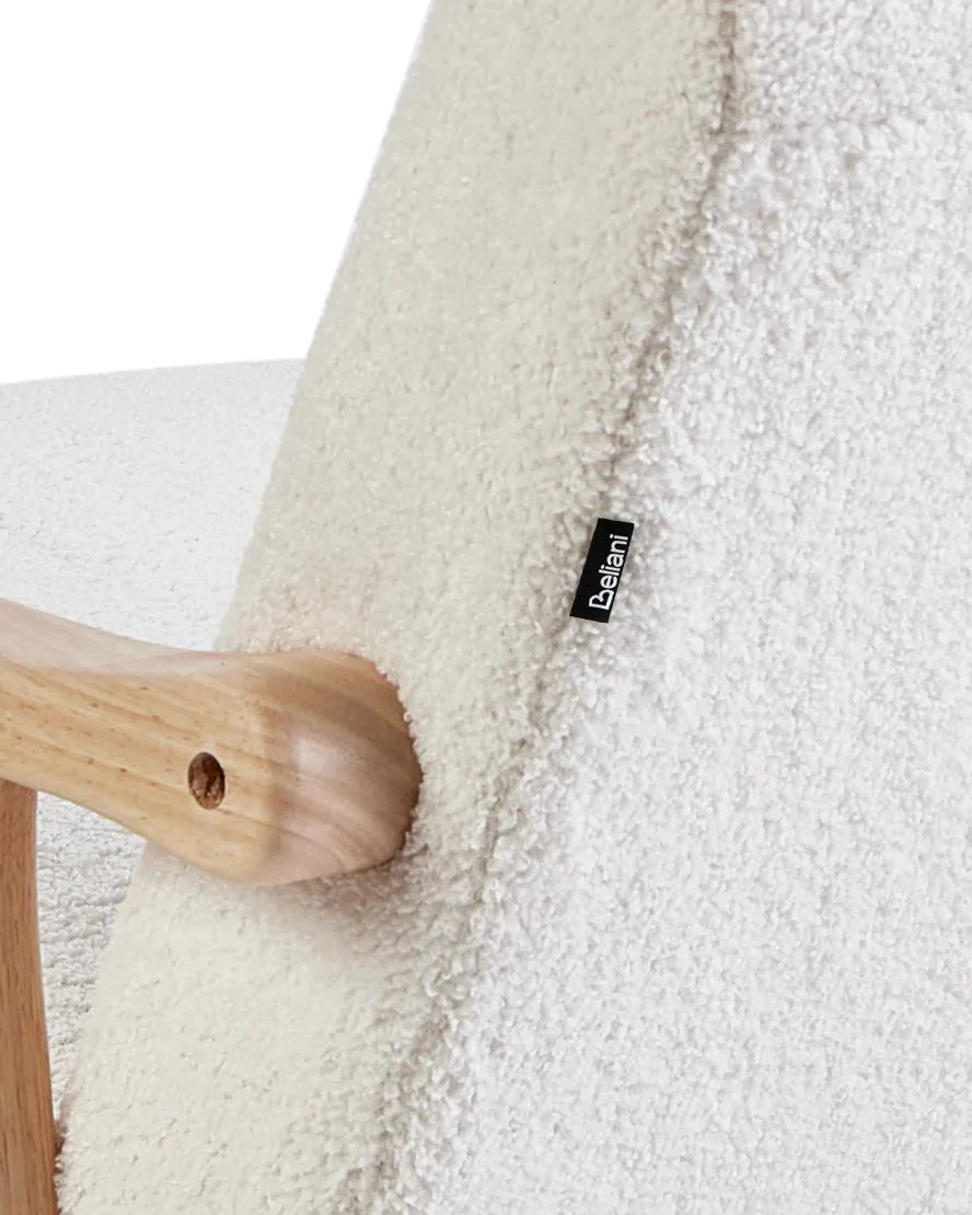 Rocking Chair LEKNES Boucle Off-White